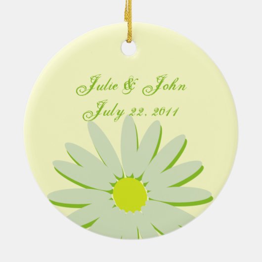 Daisy Wedding / Maid of Honor Keramisch Ornament (Achterkant)