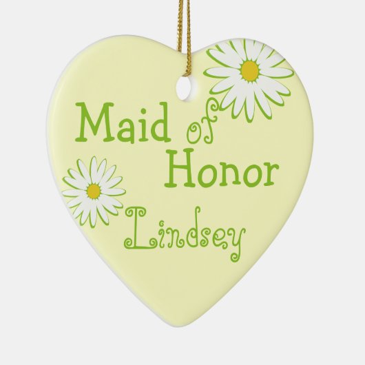 Daisy Wedding Maid of Honor Keramisch Ornament (Rechts)