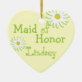 Daisy Wedding Maid of Honor Keramisch Ornament (Voorkant)