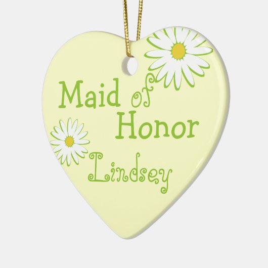 Daisy Wedding Maid of Honor Keramisch Ornament (Links)