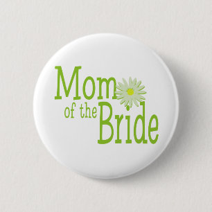 Daisy Wedding/Mam van Bride Ronde Button 5,7 Cm
