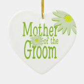 Daisy Wedding / Moeder van de bruidegom Keramisch Ornament (Voorkant)