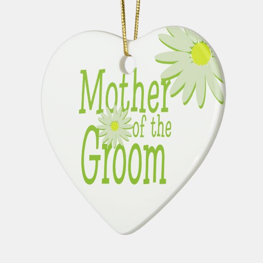 Daisy Wedding / Moeder van de bruidegom Keramisch Ornament (Links)