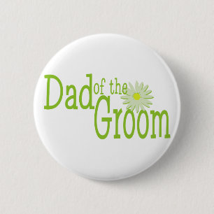 Daisy Wedding/Pap van Groom Ronde Button 5,7 Cm