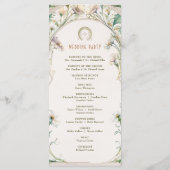 Daisy Wedding Program Art Nouveau door Mucha Programmakaart (Achterkant)