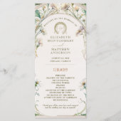 Daisy Wedding Program Art Nouveau door Mucha Programmakaart (Voorkant)