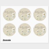 Daisy Wedding Ronde Sticker (Vel)