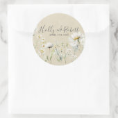 Daisy Wedding Ronde Sticker (Tas)