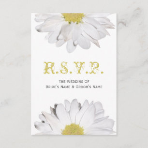 Daisy Wedding RSVP Kaartje