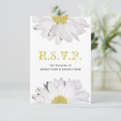 Daisy Wedding RSVP Kaartje (Staand voorkant)