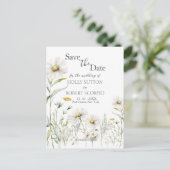 Daisy Wedding Save the Date Briefkaart (Staand voorkant)