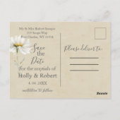 Daisy Wedding Save the Date Briefkaart (Achterkant)