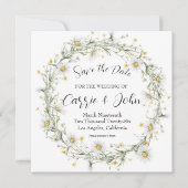 Daisy Wedding Save the Date Card (Voorkant)