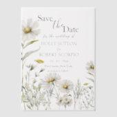 Daisy Wedding Save the Date Vellum Uitnodigingen (Voorkant)