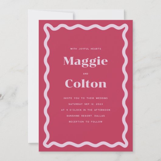 Daisy Wedding Uitnodiging (Voorkant)