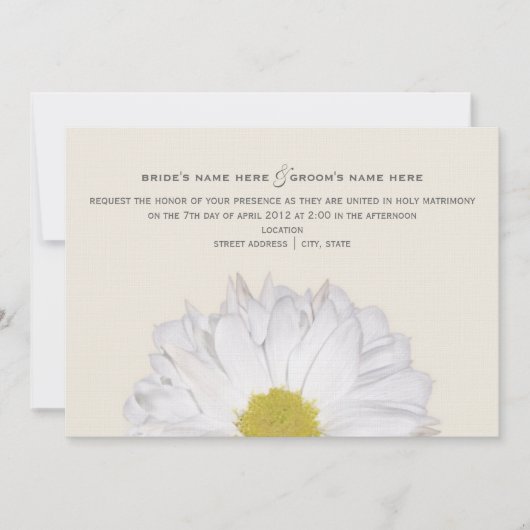 Daisy Wedding Uitnodiging (Voorkant)