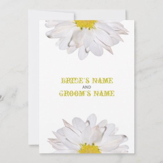 Daisy Wedding Uitnodiging - van de ouders van Brid (Achterkant)