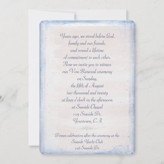 Daisy Wedding Vow Renewal Kaart (Achterkant)