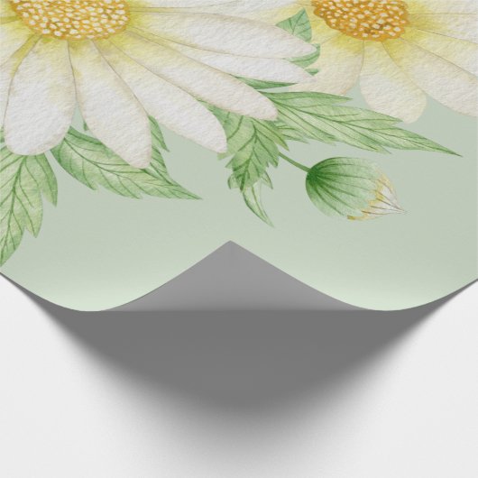 Daisy Wedding Wrapping Paper Cadeaupapier (Hoek)