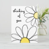 Daisy wenskaart bedankkaart (Staand voorkant)
