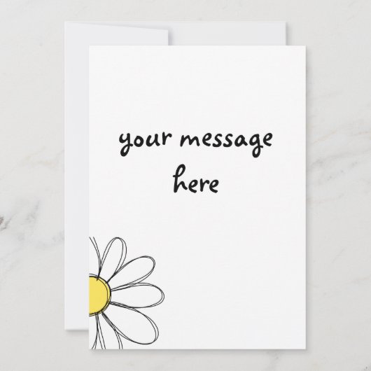 Daisy wenskaart bedankkaart (Achterkant)