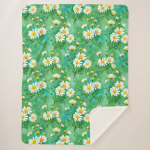 Daisy Whispers – Waterverf Weidepatroon