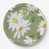 Daisy White | Baby shower Zomerbloesem Papieren Bordje (Voorkant)