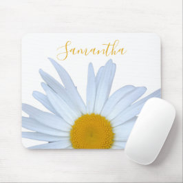 Daisy White Elegant Geel Script Muismat