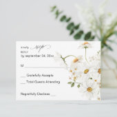 Daisy White Floral no Meal RSVP 4 (Staand voorkant)