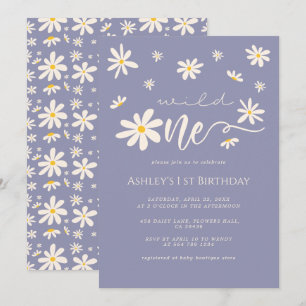 Daisy Wild 11e verjaardag Boho Paars Kaart