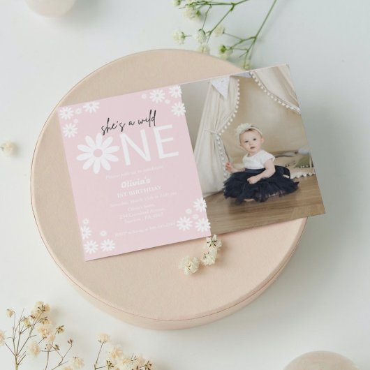 Daisy wild een partij bohemiaanse eerste verjaarda kaart