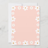 Daisy Wild One 1st Birthday Invitation Kaart (Achterkant)