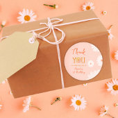 Daisy Wild One First 1e Birthday Girl Floral Ronde Sticker