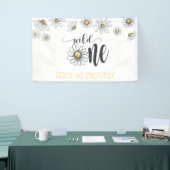 Daisy Wild One Party Banner - White (Beurs)