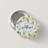 Daisy Wildflower Baby shower Zomerbloesem Ronde Button 3,2 Cm (Voorkant /achterkant)