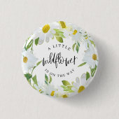 Daisy Wildflower Baby shower Zomerbloesem Ronde Button 3,2 Cm (Voorkant)