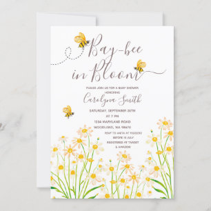 Daisy Wildflower Bay Bee in Bloom Baby shower Kaart