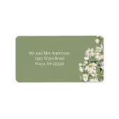 Daisy Wildflower Boho Address Label (Voorkant)