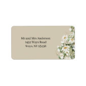 Daisy Wildflower Boho Address Label (Voorkant)
