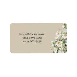 Daisy Wildflower Boho Address Label