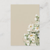 Daisy Wildflower Boho Enclosure Card Details Informatiekaartje (Achterkant)