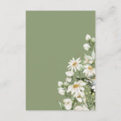 Daisy Wildflower Boho Envelopkaart Details Informatiekaartje (Achterkant)