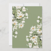 Daisy Wildflower Boho Wedding Invitation Kaart (Achterkant)