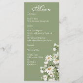 Daisy Wildflower Boho Wedding Menu (Voorkant)