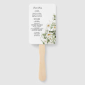 Daisy Wildflower Boho Wedding Program Hand Fan Handwaaier (Achterkant)