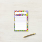 Daisy Wildflower Bouquet CUSTOM Waterverf Notitieb Post-it® Notes (Op bureau)