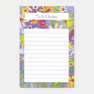 Daisy Wildflower Bouquet CUSTOM Waterverf Notitieb Post-it® Notes