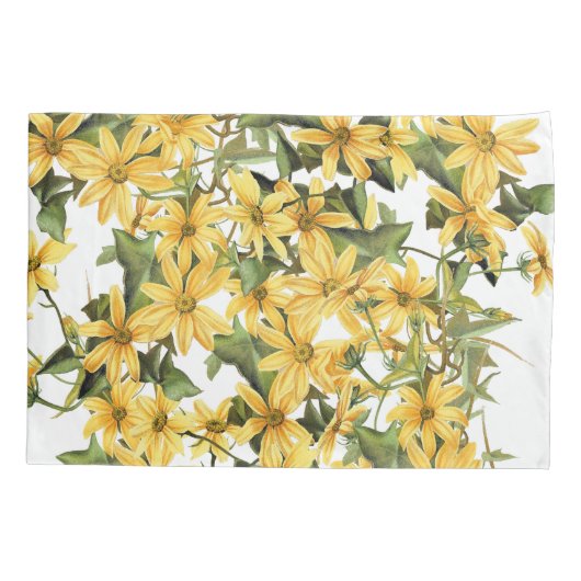  "Daisy Wildflower Flower Floral Pillowcases" Kussensloop