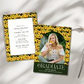 Daisy Wildflower Foto High School Afstuderen Aankondiging