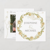 Daisy Wildflower Foto sparen de Datum aankondiging (Voorkant / Achterkant)